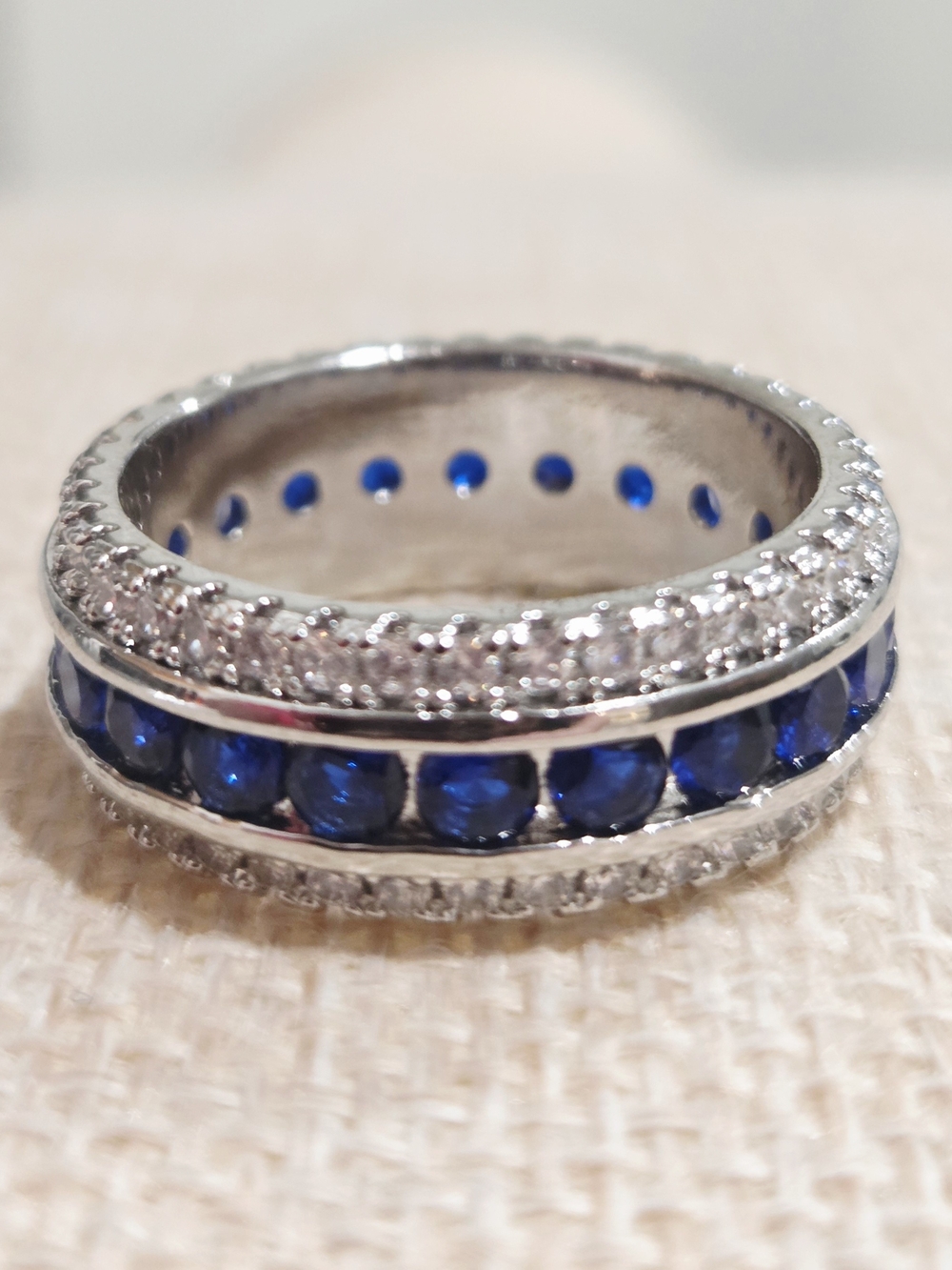 Blue Eternity Band Ring~ Size 10